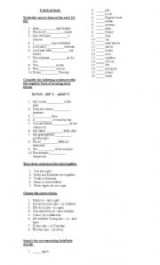 English Worksheet: Practical work