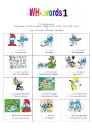 English Worksheet: wh - words exercises part 1