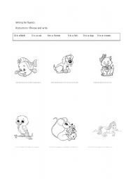 English Worksheet: pets