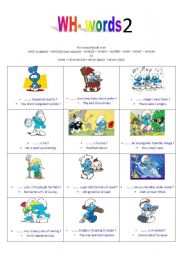 English Worksheet: wh- words exercise part 2