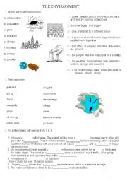 English Worksheet: The Environment