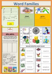 English Worksheet: Phonetics : Word family & blends