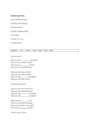 English Worksheet: find someone who 