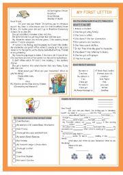 English Worksheet: My First Letter