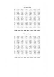 English Worksheet: the weather puzzle