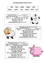 English Worksheet: Old MacDonald