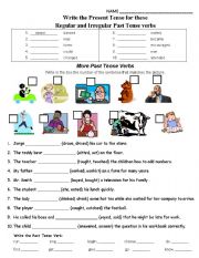 English Worksheet: Past Tense Verbs