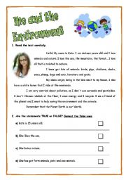 English Worksheet: Environment 