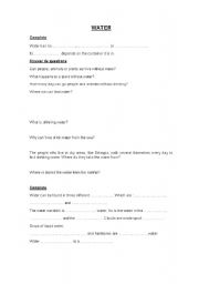 English Worksheet: Water