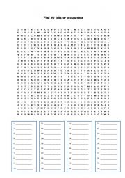 English Worksheet: jobs and occupations