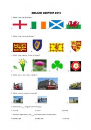 English Worksheet: Ireland Contest 2010