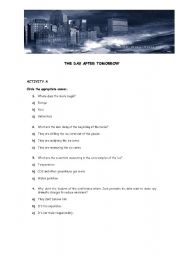 English Worksheet: The Day After Tomorrow