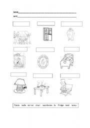 English worksheet: home