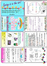 English Worksheet: My spring minibook