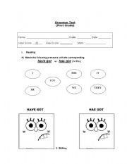 English Worksheet: Grammar Test