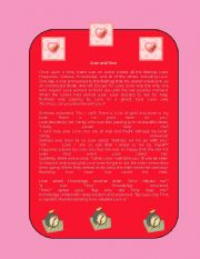 English Worksheet: Love and Time (Reading Comprehension)