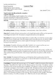 English Worksheet: ESL Baseball Game