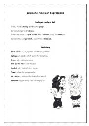 English Worksheet: Idiomatic Expressions 