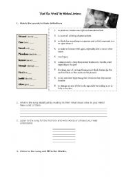 English Worksheet: Heal the world 