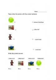 English Worksheet: Trace and write