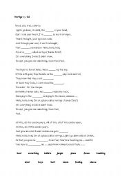 English worksheet: U2/Vertigo Song Worksheet