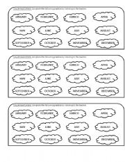 English Worksheet: months of the year