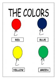 English Worksheet: THE COLORS