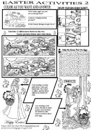 English Worksheet: EASTER ACTIVITIES 2