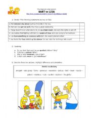 English Worksheet: The Simpsons