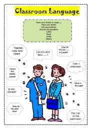 English Worksheet: Classroom Language