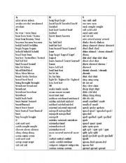 English Worksheet: Irregular verbs