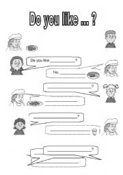 English Worksheet: Do you like?