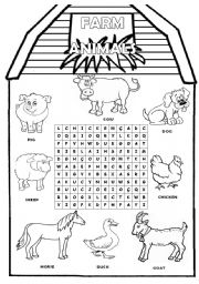 English Worksheet: Farm Animals