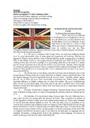English Worksheet: IN SEARCH OF GOOD ENGLISH FOOD