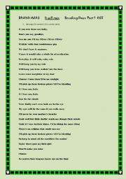 English Worksheet: Song 