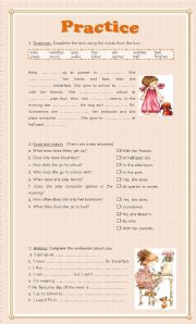 English Worksheet: Present Simple Activities