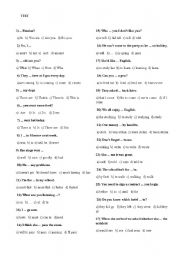 English Worksheet: English test
