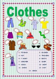 English Worksheet: Clothes 