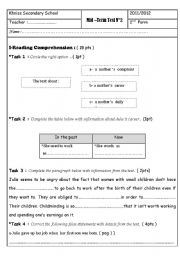 2nd full term exam for 2nd year