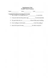 English worksheet: conjunction but ,because