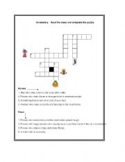 English worksheet: KING, CLOWN AND RODEO RIDER!