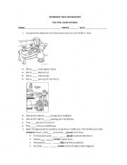 English worksheet: Past progressive