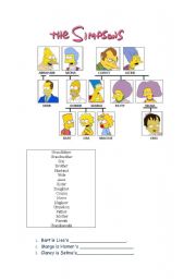 English Worksheet: family tree