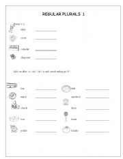 English Worksheet: Forming plurals