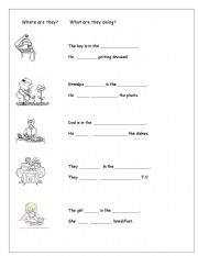 English worksheet: Present Continuous