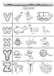 English Worksheet: alphabet