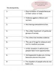 English Worksheet: society
