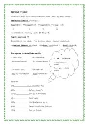 English Worksheet: Present simple and continuous grammar-guide