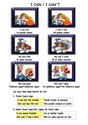 English Worksheet: I CAN