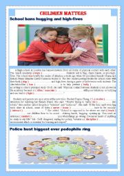 English Worksheet: CHILDREN MATTERS